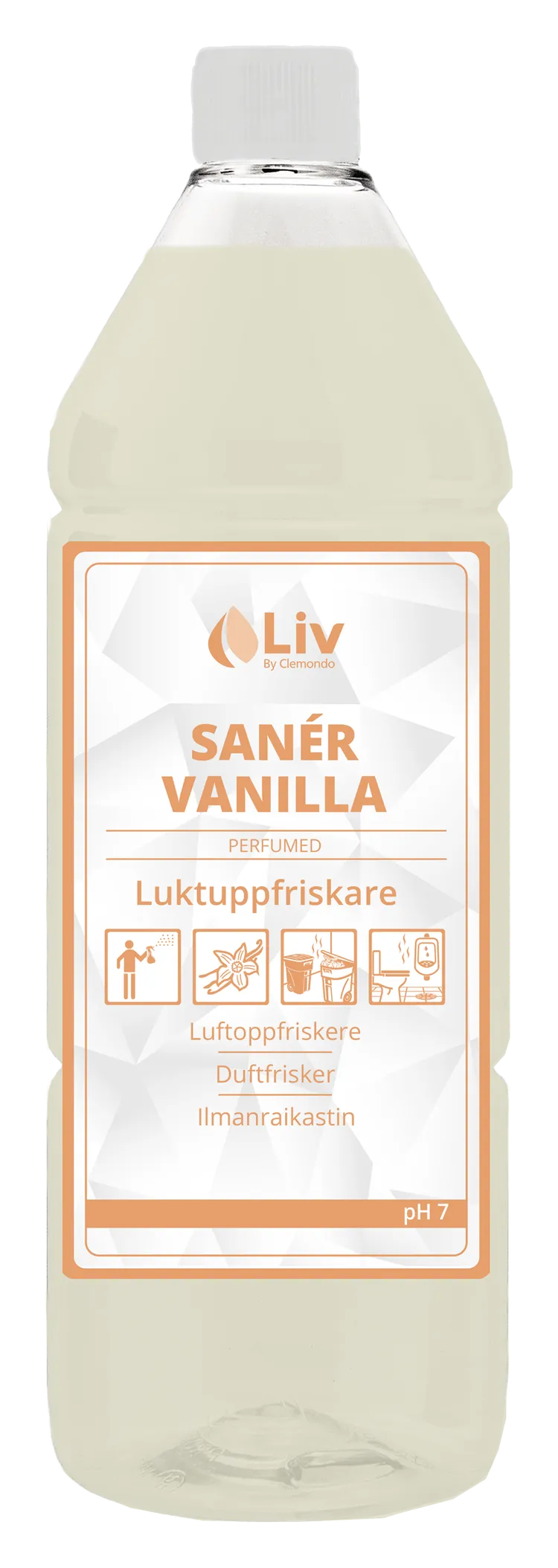 Liv Luktuppfriskare Saner Vanilla 1 L (12 pack)