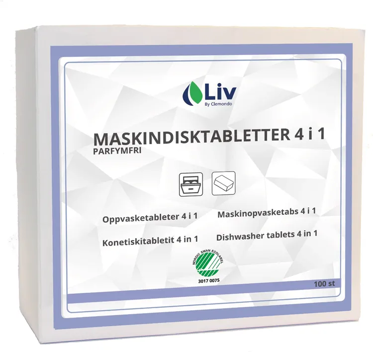 Liv Maskindisktabletter 4 i 1 100-pack (5 pack)