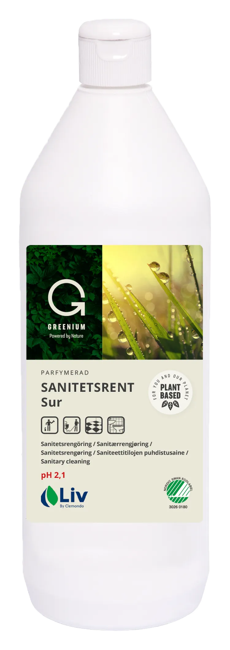Liv Greenium Sanitetsrent Sur parf. 1L (12 pack)