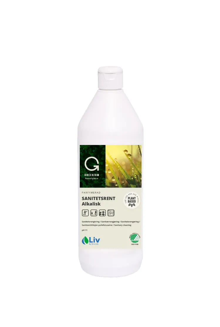 Liv Greenium Sanitetsrent Alkalisk parf. 1L (12 pack)