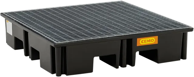 71484 Spillpall PE 220/4, stålgaller, svart