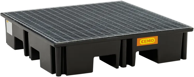 Spillpall PE 220/4, stålgaller, svart *