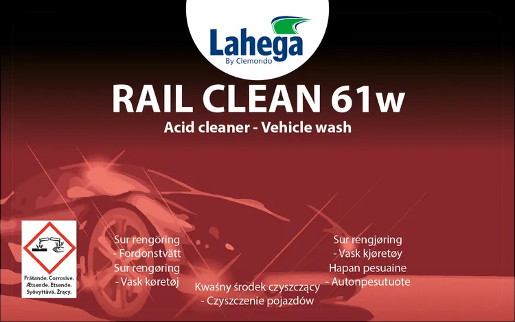 Bruksetikett Lahega Rail Clean 61w