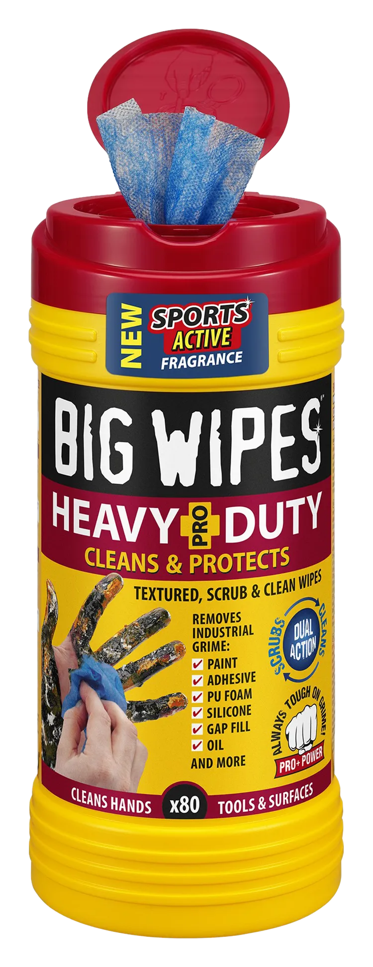 Big Wipes Heavy Duty Våtservetter, 80 ark/st (8 pack)