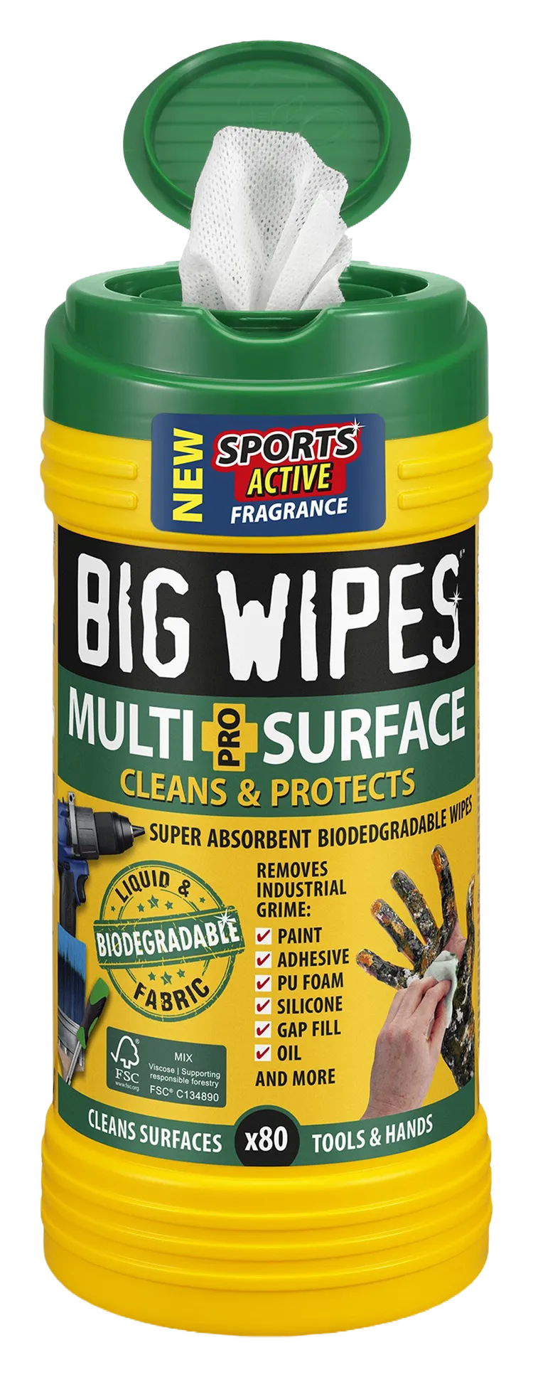 Big Wipes Multi Surface, 80 ark/st (8 pack)