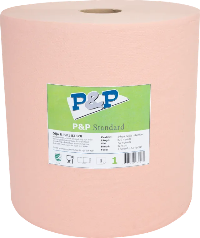 71447 P&P Industrirulle, 1-1g Gul 0,32x820m