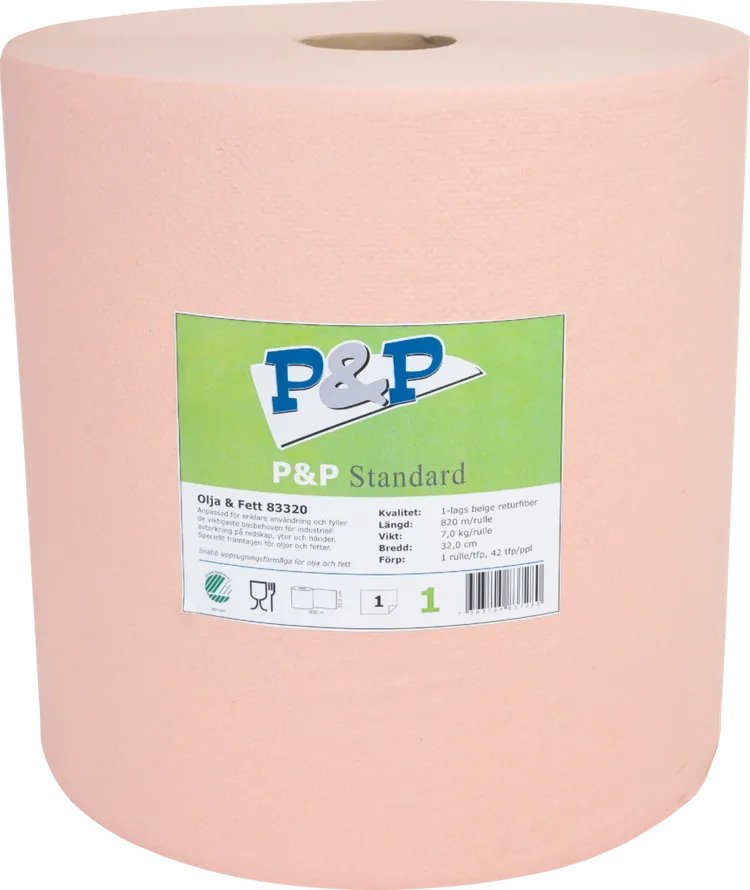 P&P Industrirulle, 1-1g Gul 0,32x820m