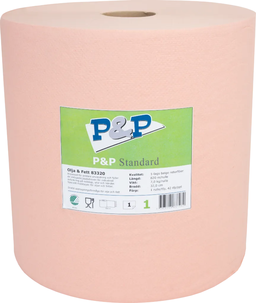 71447 P&P Industrirulle, 1-1g Gul 0,32x820m