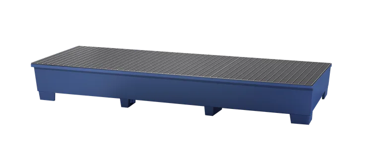 Miljöpall för 3 IBC, stål, lackad, blå **