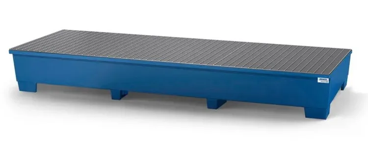 Miljöpall för 3 IBC, stål, lackad, blå **