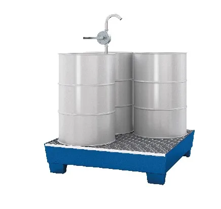 Miljöpall för 4 fat, stål,  lackad plåt