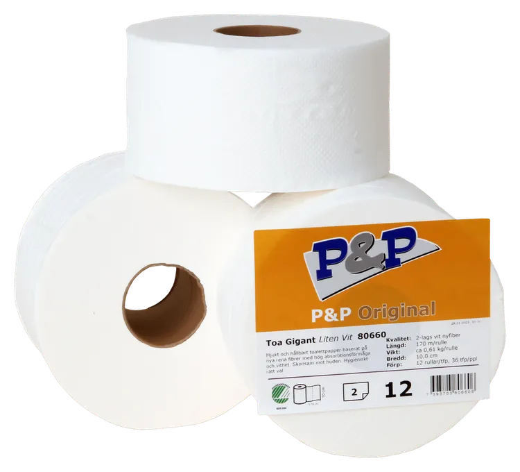 P&P Toa Gigant Liten Vit 170m/rle 12 st/frp
