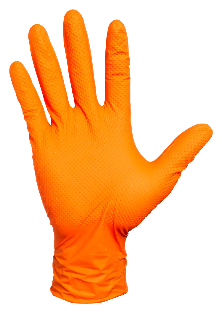 Engångshandske Nitril Worksafe Orange Diamond M 100st/frp
