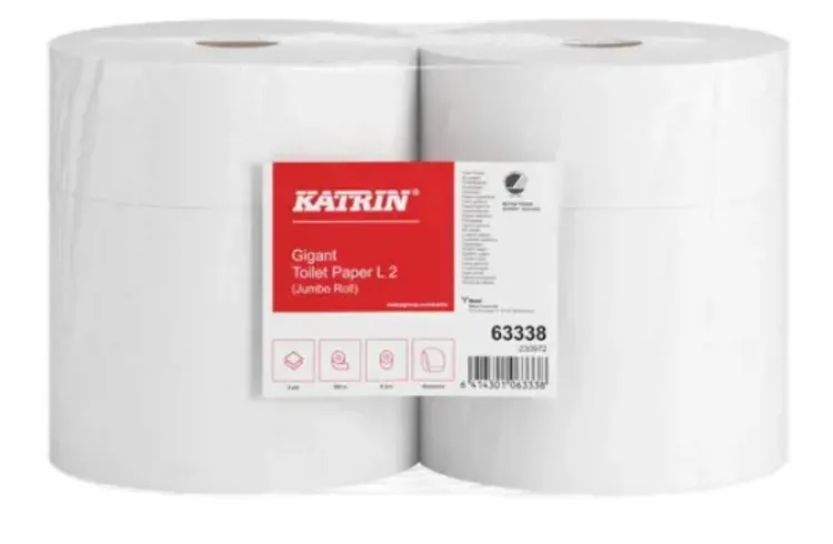 Katrin Classic Gigant L Toalettpapper 2-L, Vit, 380m, 6r/fp