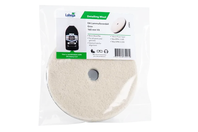 73927 DA Lammullsrondell Grov 160mm vit