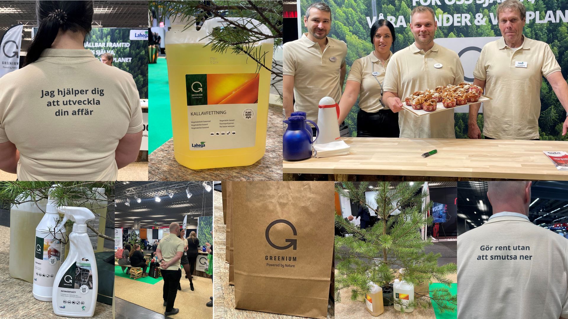 Ett kollage av Clemondos medarbetare och produkter