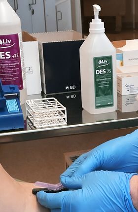 Liv produktrad bilder desinfektion